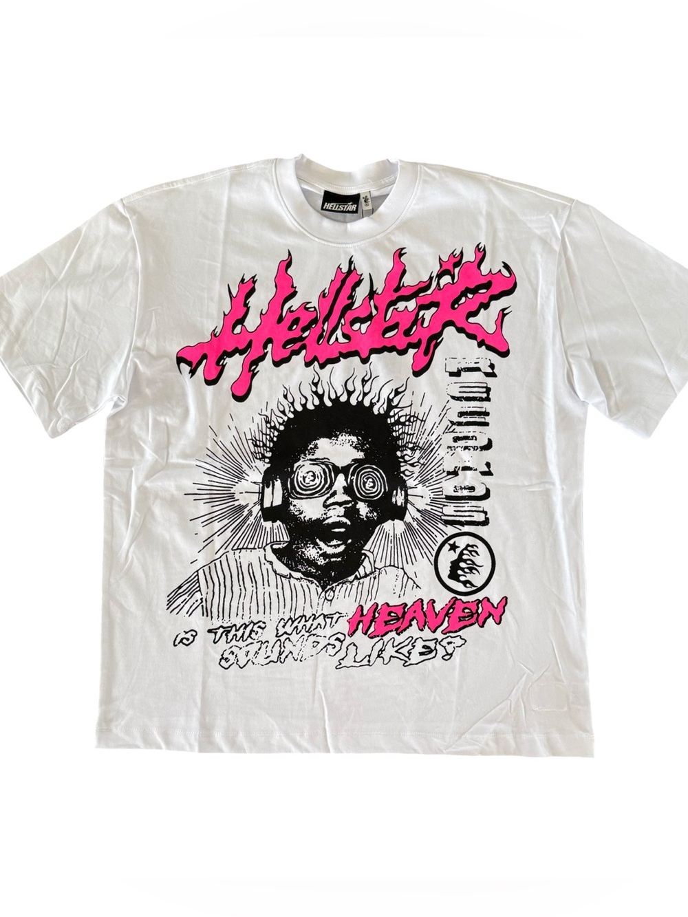 Hellstar Is This What Heaven Sounds Like White T-Shirt NWT Size XL - Picture 1 of 8